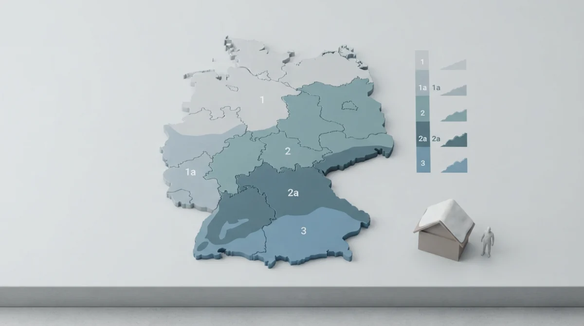 Karte der Schneelastzonen in Deutschland fuer die Carport-Statik